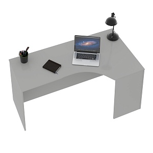 Стол эргономичный правый (усиленный) SIMPLE 160x90 см, серый